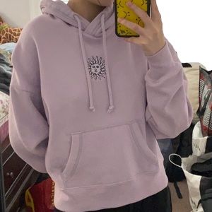 lavender embroidered sun hoodie